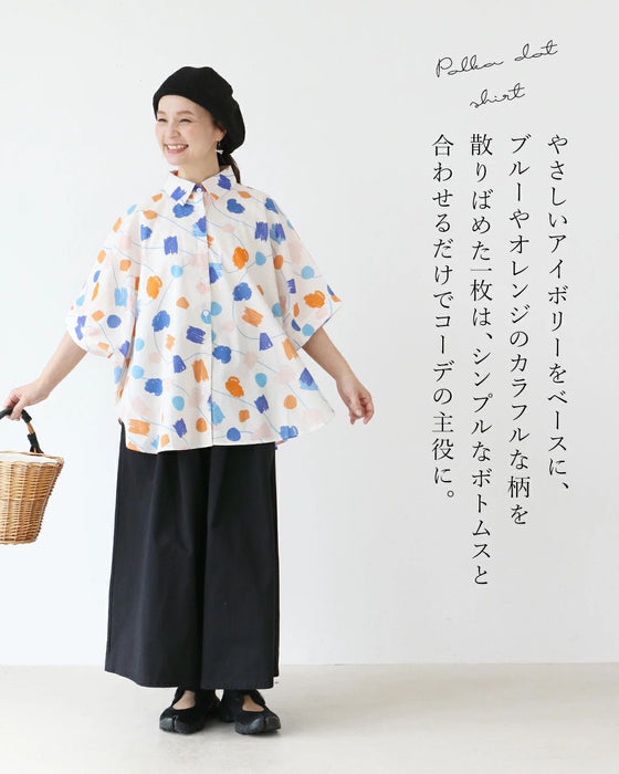 面白手描きの遊び心トップス