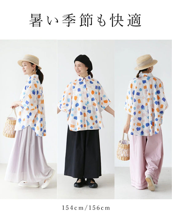 面白手描きの遊び心トップス