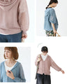Transparent lace sleeve cardigan