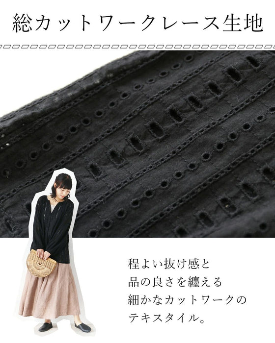 A classy and cool tunic with cutwork