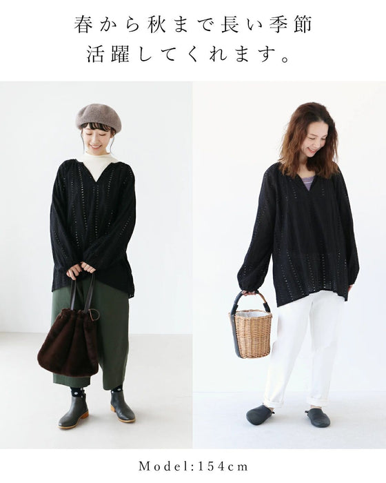 A classy and cool tunic with cutwork