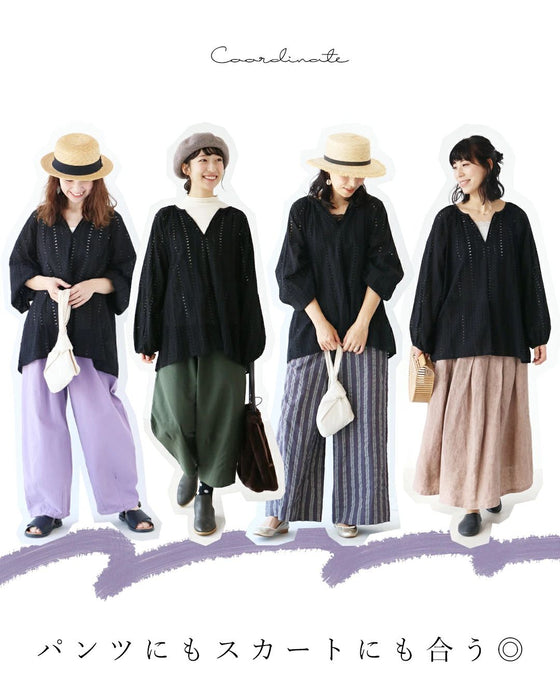 A classy and cool tunic with cutwork