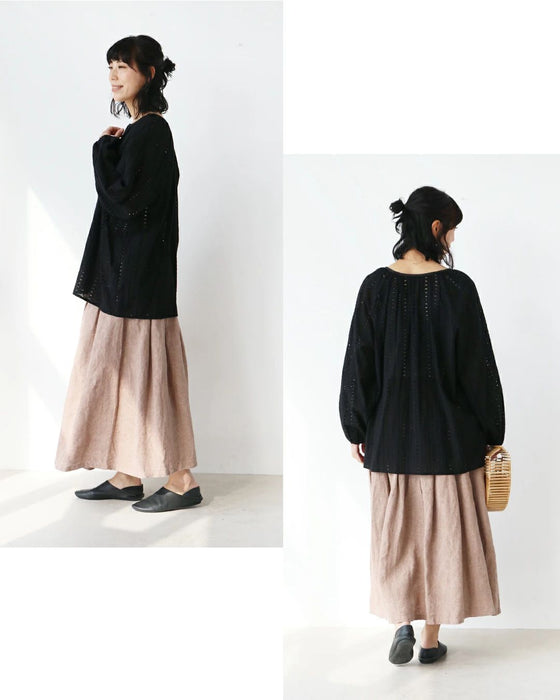 A classy and cool tunic with cutwork