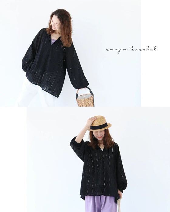 A classy and cool tunic with cutwork