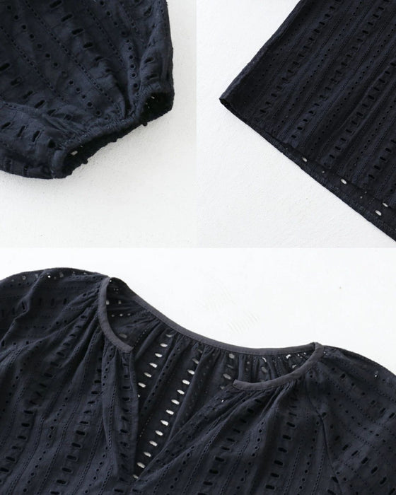 A classy and cool tunic with cutwork