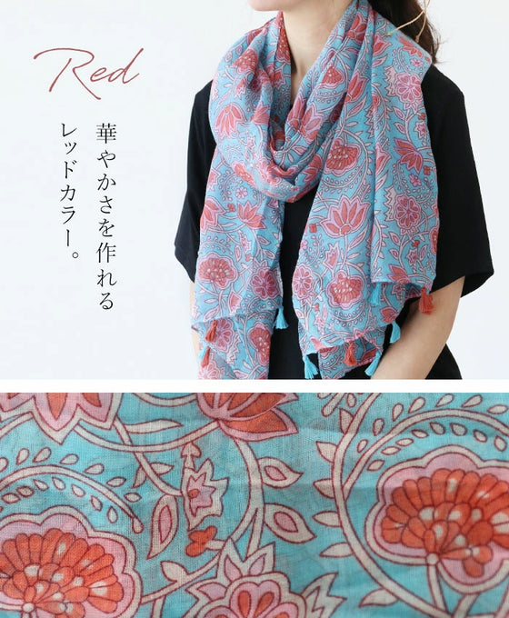 Gorgeously blooming fringe stole