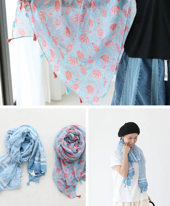 Gorgeously blooming fringe stole
