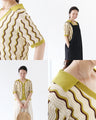 Two-tone wave pattern top
