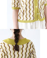 Two-tone wave pattern top