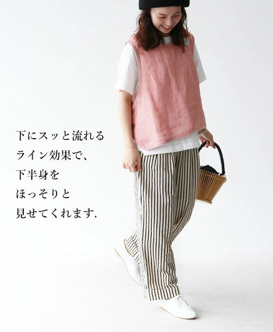 ぽこぽこくっきりストライプパンツ