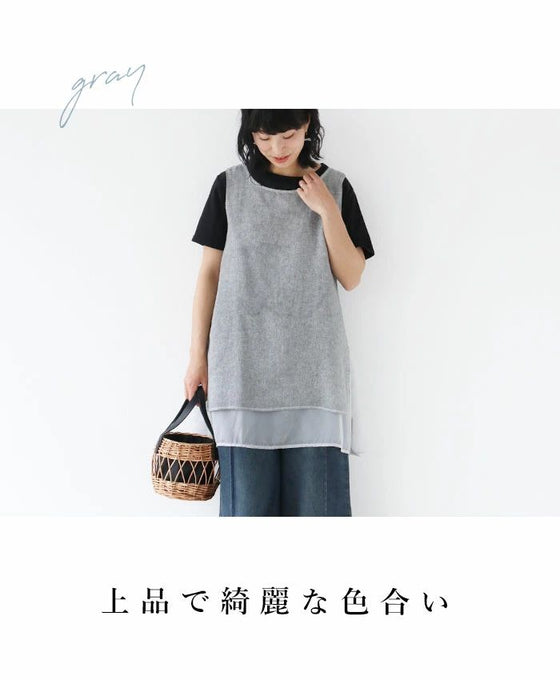 さらりと涼し気裾シアートップス