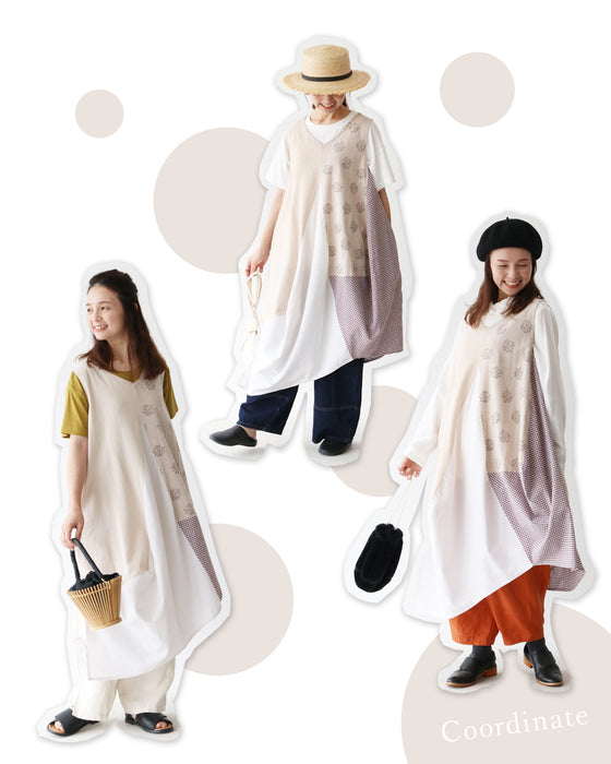 切り替えが華やかなアシメチュニック