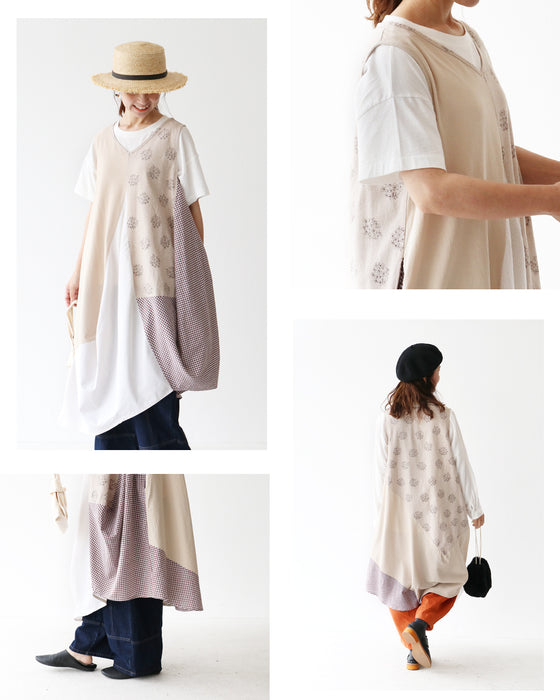 切り替えが華やかなアシメチュニック