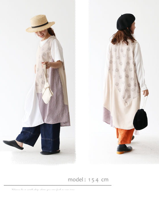 切り替えが華やかなアシメチュニック