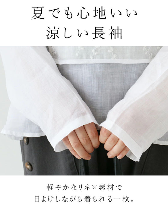 Blouse + Detachable Vest Beautiful Floral Embroidered Top