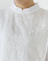 Blouse + Detachable Vest Beautiful Floral Embroidered Top