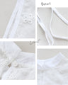 Blouse + Detachable Vest Beautiful Floral Embroidered Top