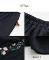 A light-looking skirt with floral embroidery