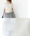 Sheer check vest that makes your legs look longer
