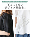 Embroidery x transparent polka dots - modest and cute T-shirt