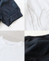 Embroidery x transparent polka dots - modest and cute T-shirt