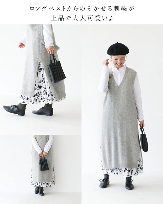 sanpoオリジナル 生命刺繍バルーンスカート