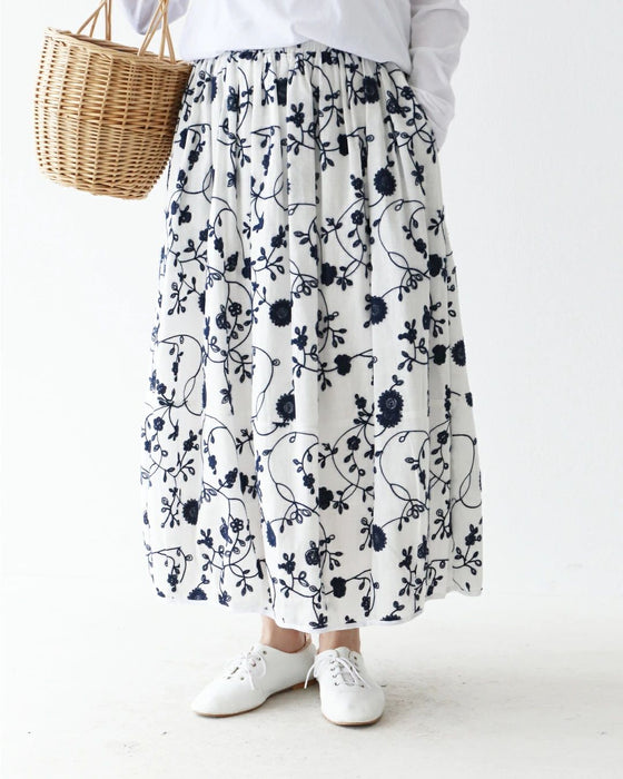 sanpoオリジナル 生命刺繍バルーンスカート