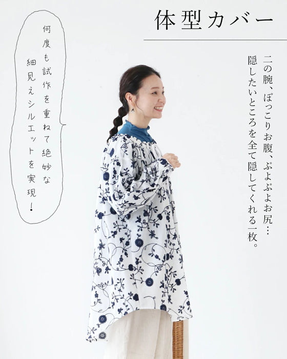 sanpoオリジナル 生命刺繍チュニック