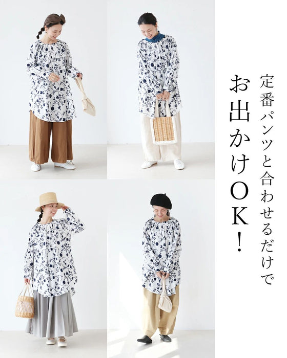 sanpoオリジナル 生命刺繍チュニック