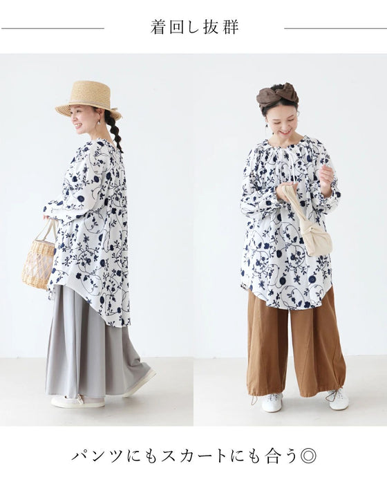 sanpoオリジナル 生命刺繍チュニック