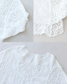 Gorgeous lace and saffron bud embroidered top
