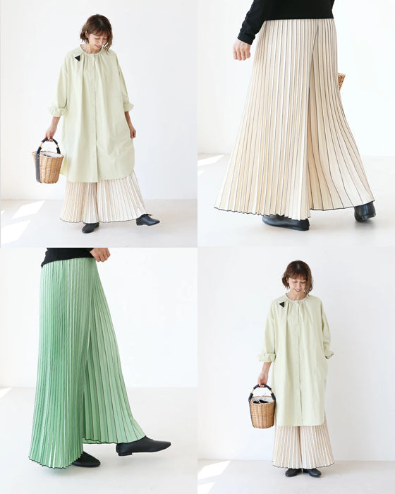 〈全2色〉“綺麗”を穿くストライプラインパンツ