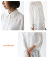 Adorable floral embroidered sheer shirt top