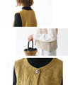 Bonded vest with palm tree buttons