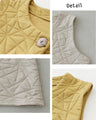 Bonded vest with palm tree buttons