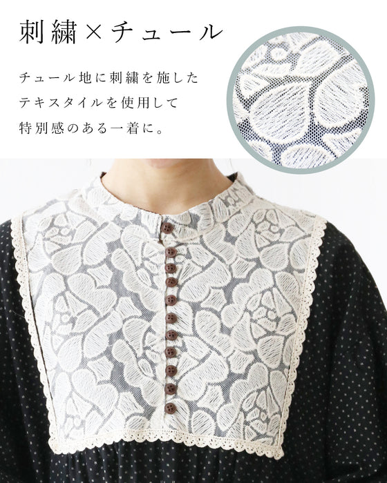 華やかレースのステンドグラスワンピース