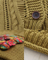 Rainbow colored yarn grape and flower vest