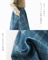 Check denim and buds meet skirt