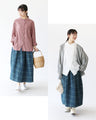 Check denim and buds meet skirt