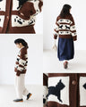 Paw Print Knit Cardigan