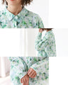 Wind-swept watercolor leaf shirt blouse