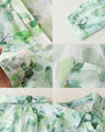 Wind-swept watercolor leaf shirt blouse