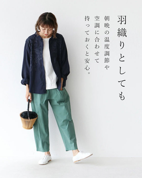 【特別再販9月25日8時販売】極上の着心地 粒花刺繍ブラウス