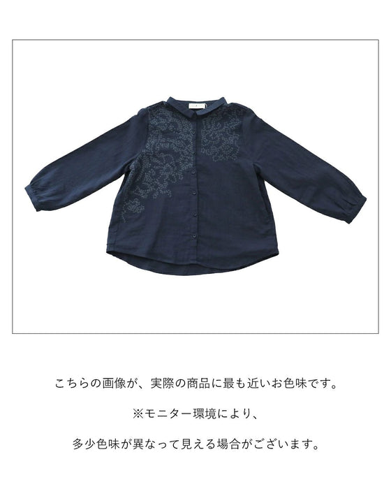 【特別再販9月25日8時販売】極上の着心地 粒花刺繍ブラウス