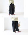 Zigzag embroidered easy pants