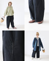 Zigzag embroidered easy pants