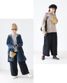 Zigzag embroidered easy pants