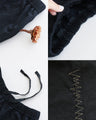 Zigzag embroidered easy pants