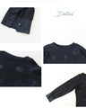 Neat tee top with seashell embroidery