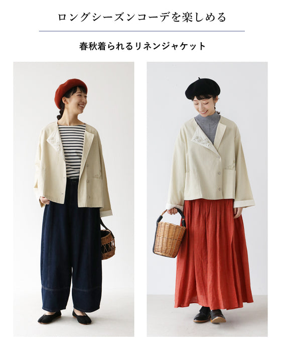 繊細たんぽぽ刺繍 アウター